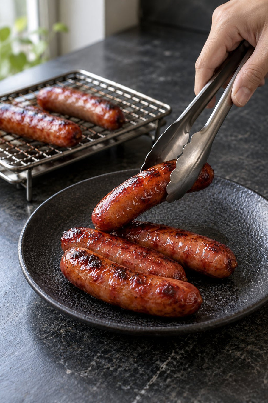 Crispy Wonton-Wrapped Sausages with Tianfu Taiwanese Sausage, step 2: Cool and dry