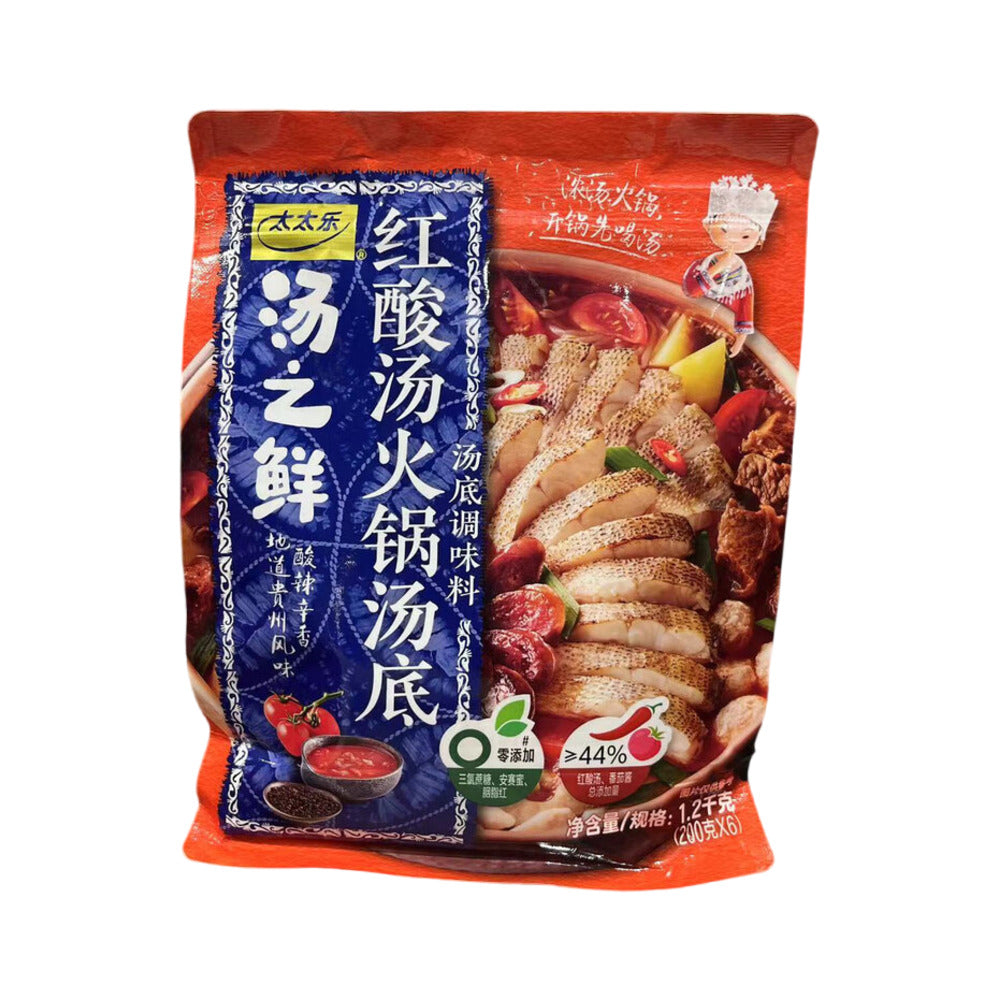 Totole-Red-Sour-Soup-Hot-Pot-Base-(Guizhou-Style)-200g-x-6-–-Limited-Import-1