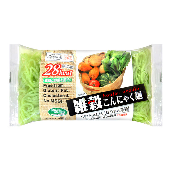 Mì Konjac Cải Bó Xôi Miracle Mannan 200 g – ít calo giảm cân, không gluten
