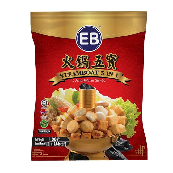 Hỗn hợp chả viên lẩu EB Steamboat 5-in-1 500 g – đồ nhúng lẩu đa vị