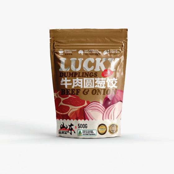 Lucky Dumplings Beef & Onion Dumplings 500g
