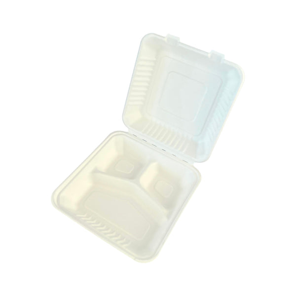 Disposable 3-Compartment Takeaway Containers 1200 ml – Pack of 25