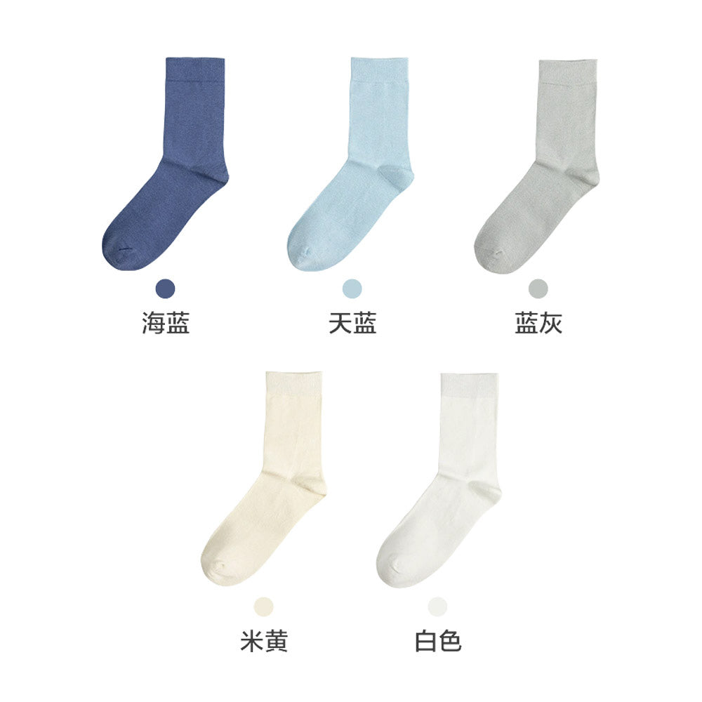 Lifease-Women's-Combed-Cotton-Socks---5-Pairs-Mixed-Colors-1