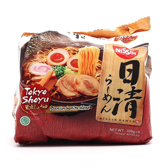 Mì Nissin Tokyo Shoyu 106 g × 5 gói – mì xì dầu Nhật Bản