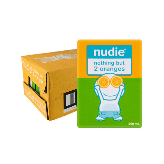Nudie Kids Nước Cam Nguyên Chất 200 ml × 10 hộp – 100% không đường