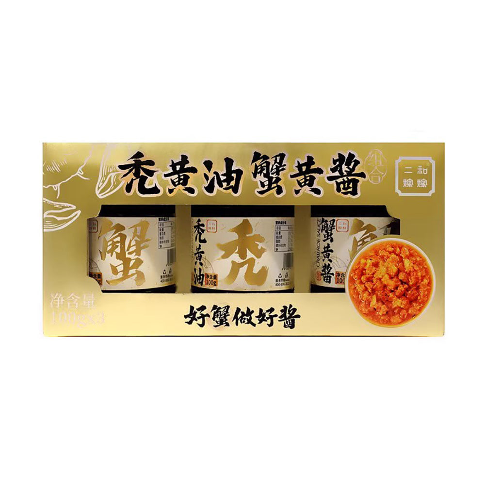 Erhe-JiaJia-Crab-Roe-Sauce-100g-x-3-Jars-1