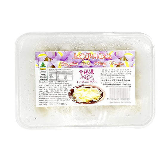 Fu Yuan Food Shanghai Pork Mince Wontons (Frozen) - 15 Pieces, 230g