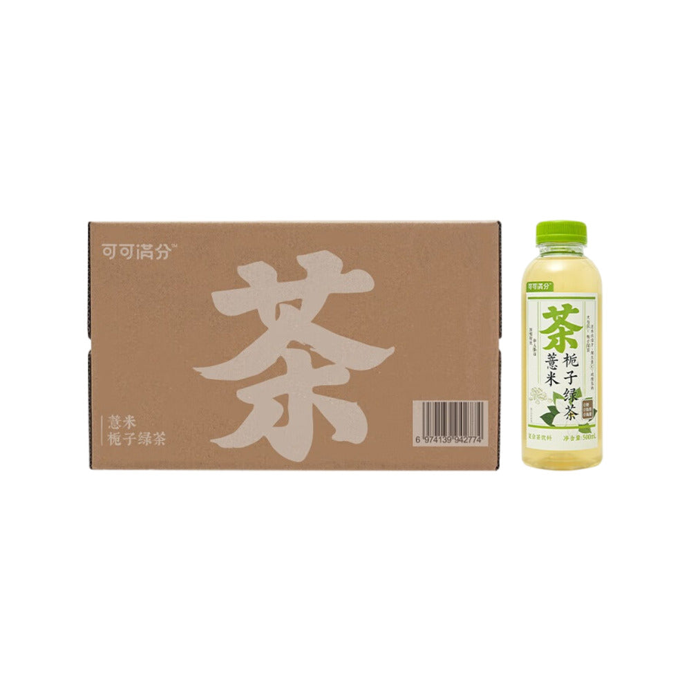 Keke-Manfen-Gardenia-&-Coix-Green-Tea-Drink-–-500ml-x-15-Bottles---Job's-Tears-Ready-to-Drink-Green-Tea-1