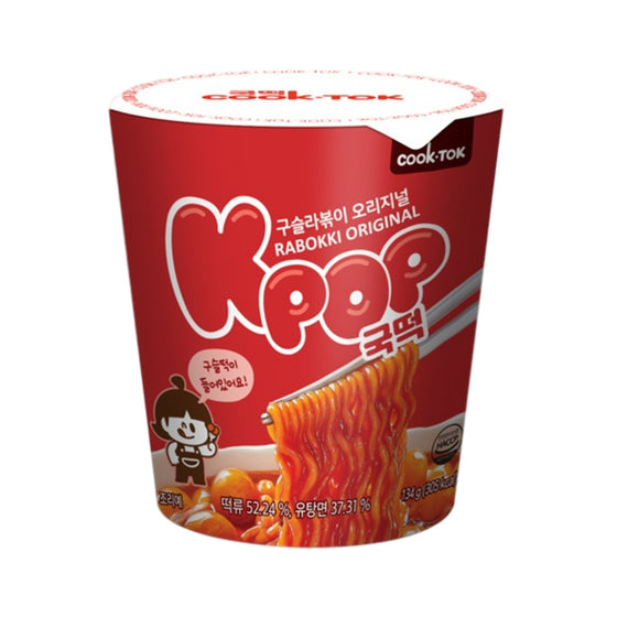 COOK-TOK K-Pop Rabokki Original Cup – Spicy Korean Tteokbokki Noodles 134g