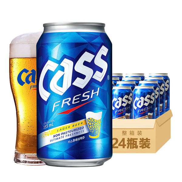 Cass Fresh Lager Beer - 355ml x 24 Cans