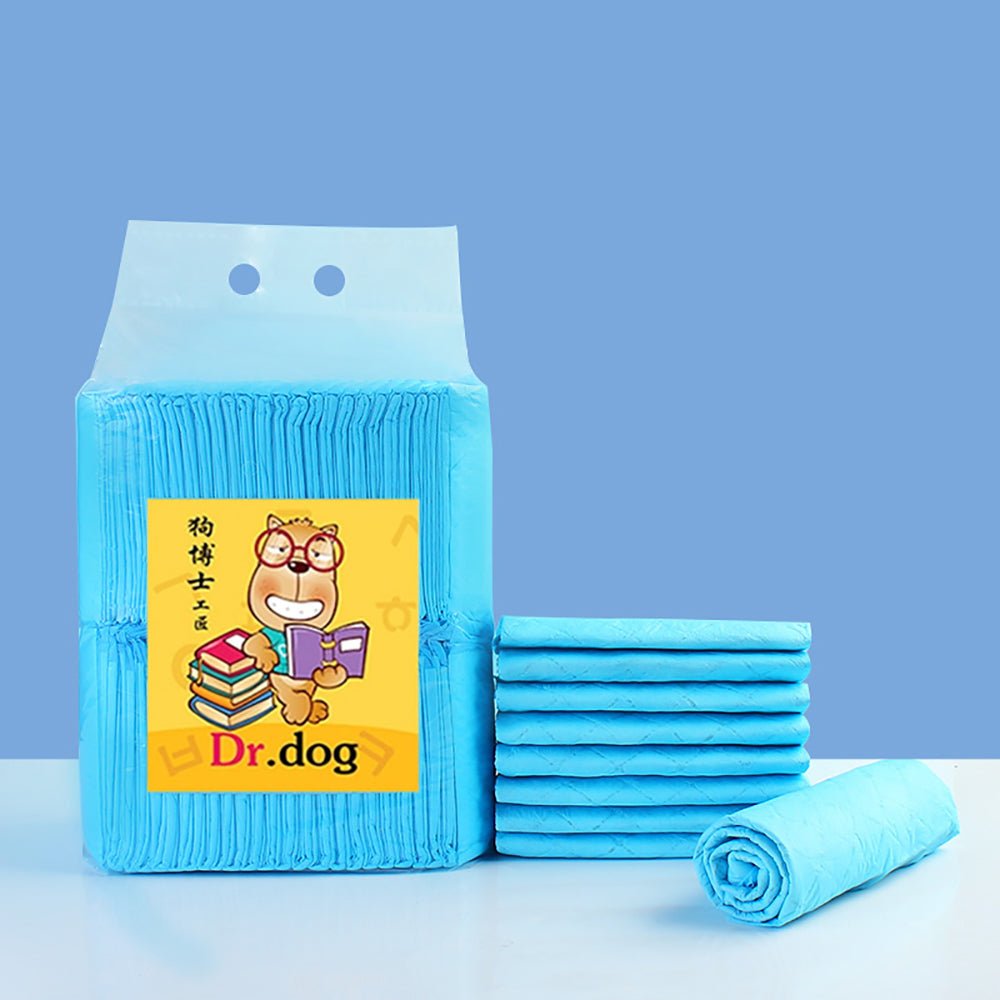 Dr. Dog Pet Training Pads - Light Blue, Size L, 60x60cm, 40 Pieces