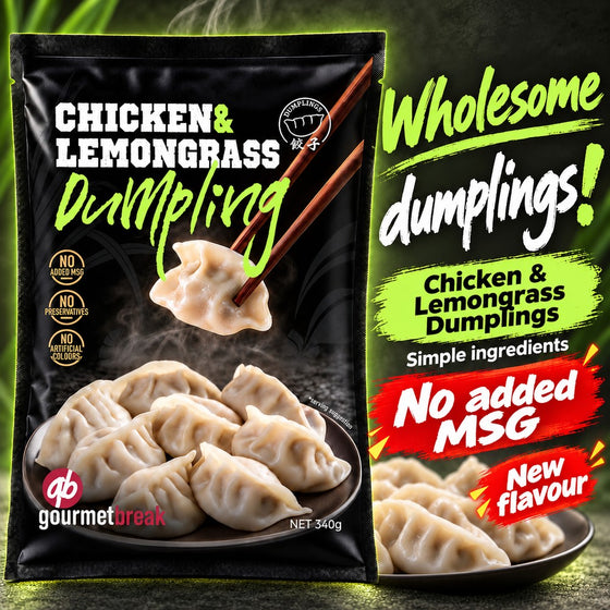 gourmetbreak Chicken & Lemongrass Dumplings 340g