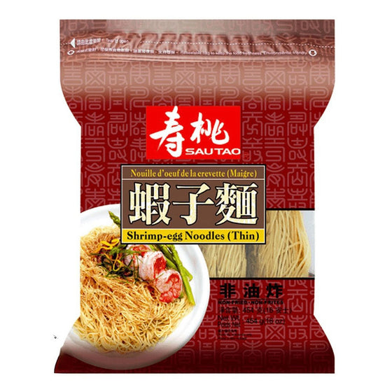 Mì trứng tôm sợi mảnh Sau Tao 454 g – mì không chiên, dai ngon