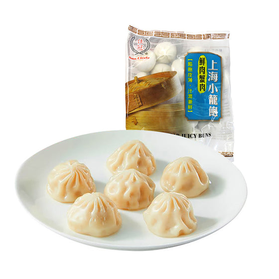 Bánh Tiểu Long Bao Jiaguan 400 g – nhân thịt lợn & cua, vỏ mỏng tràn nước súp