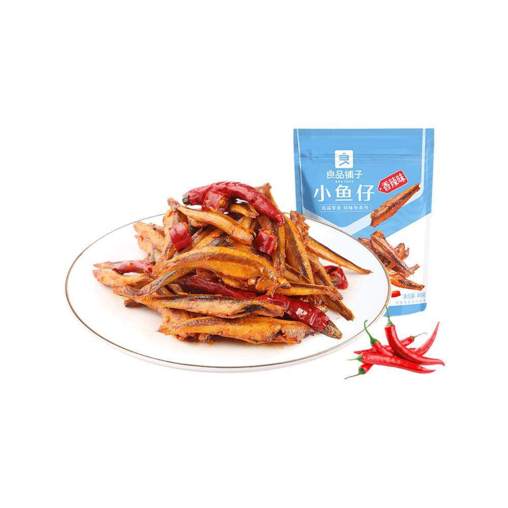 Bestore-Spicy-Small-Fish-Snack-80g---Dried-Anchovy-Snack-1
