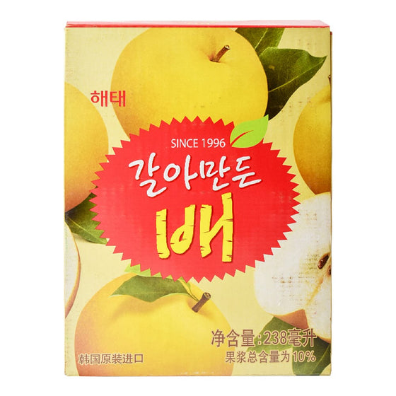Haitai Pear Juice with Pulp - 238ml x 12 Cans