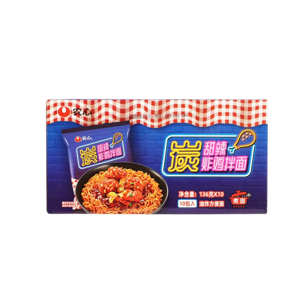 Nongshim-Sweet-&-Spicy-Fried-Chicken-Stir-Fry-Noodles-(Char-Grill-Style)-136-g-x-10-Packs-–-Limited-Import-1