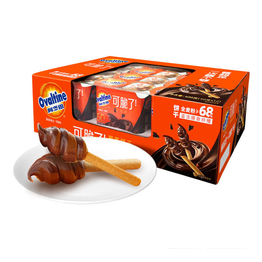 Ovaltine-Biscuit-Sticks-with-Malt-Chocolate-Dip-50g-x-12-Packs-–-Limited-Import-1