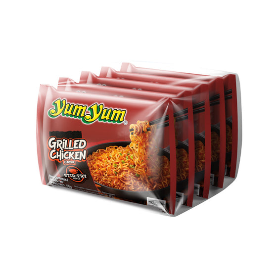 YumYum Grilled Chicken Flavour Stir-Fry Style Instant Noodles 60g x 5