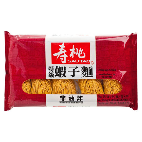 Mì sợi tôm trứng Shoutao 454 g × 10 gói – không chiên, ăn liền tiện lợi