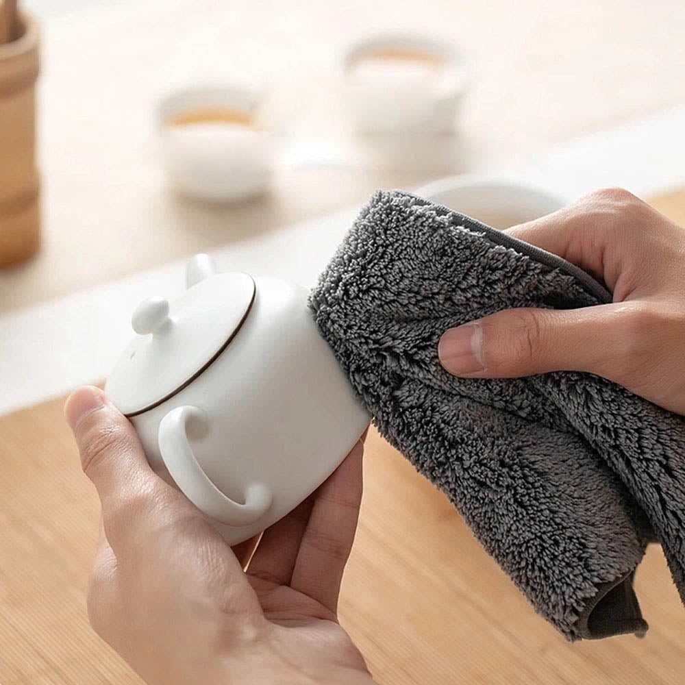 Khăn Lau Trà Giả Da Lộn Lifease 1 chiếc – thấm hút siêu nhanh, không xù lông