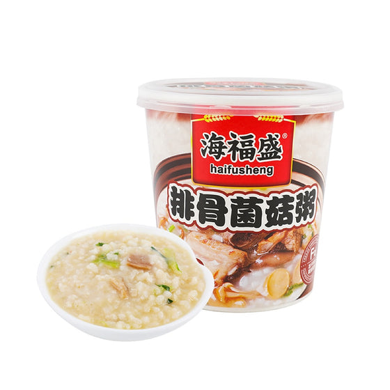 Cháo Sườn Heo Nấm Haifusheng 38 g – cháo ăn liền thơm béo