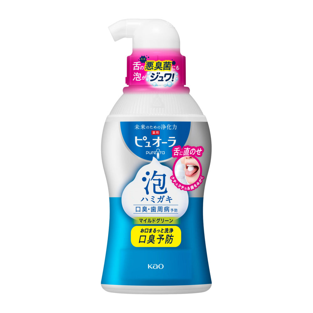 Kao-PureOra-Foaming-Toothpaste-Pump-–-Mild-Mint-190-ml-1