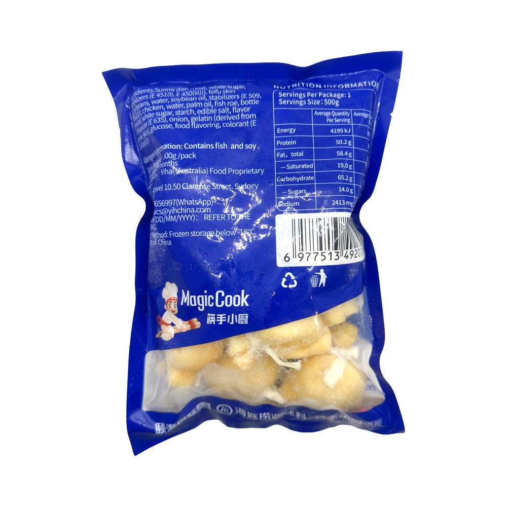 Magic-Cook-Fish-Roe-Pouches-–-500g---Frozen-Hot-Pot-Stuffed-Tofu-Pockets-with-Surimi-&-Roe-Center-2