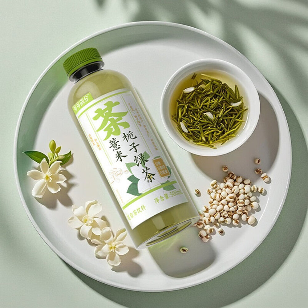 Keke-Manfen-Gardenia-&-Coix-Green-Tea-Drink-–-500ml-x-15-Bottles---Job's-Tears-Ready-to-Drink-Green-Tea-2