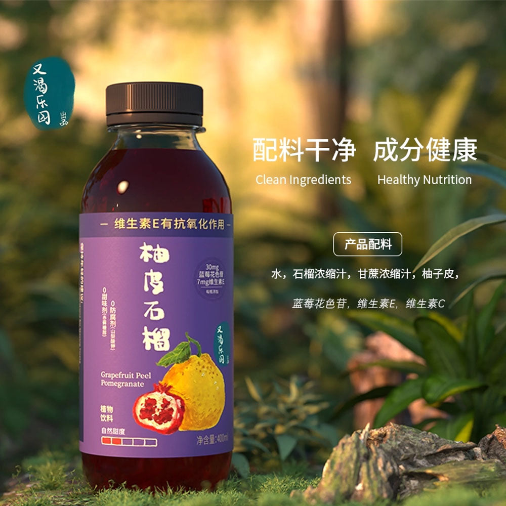 Youke-Leyuan-Grapefruit-Peel-&-Pomegranate-Infused-Water-–-400ml-x-12-Bottles-2
