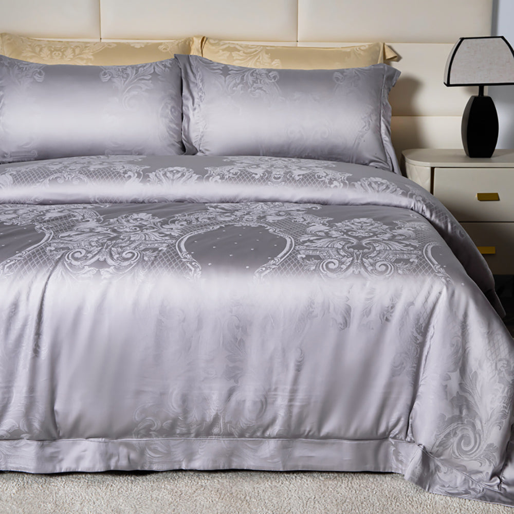Heartin-Navillette-4‑Piece-Bedding-Set-–-Moonlight-Grey,-Double-(Gift-Boxed)-2