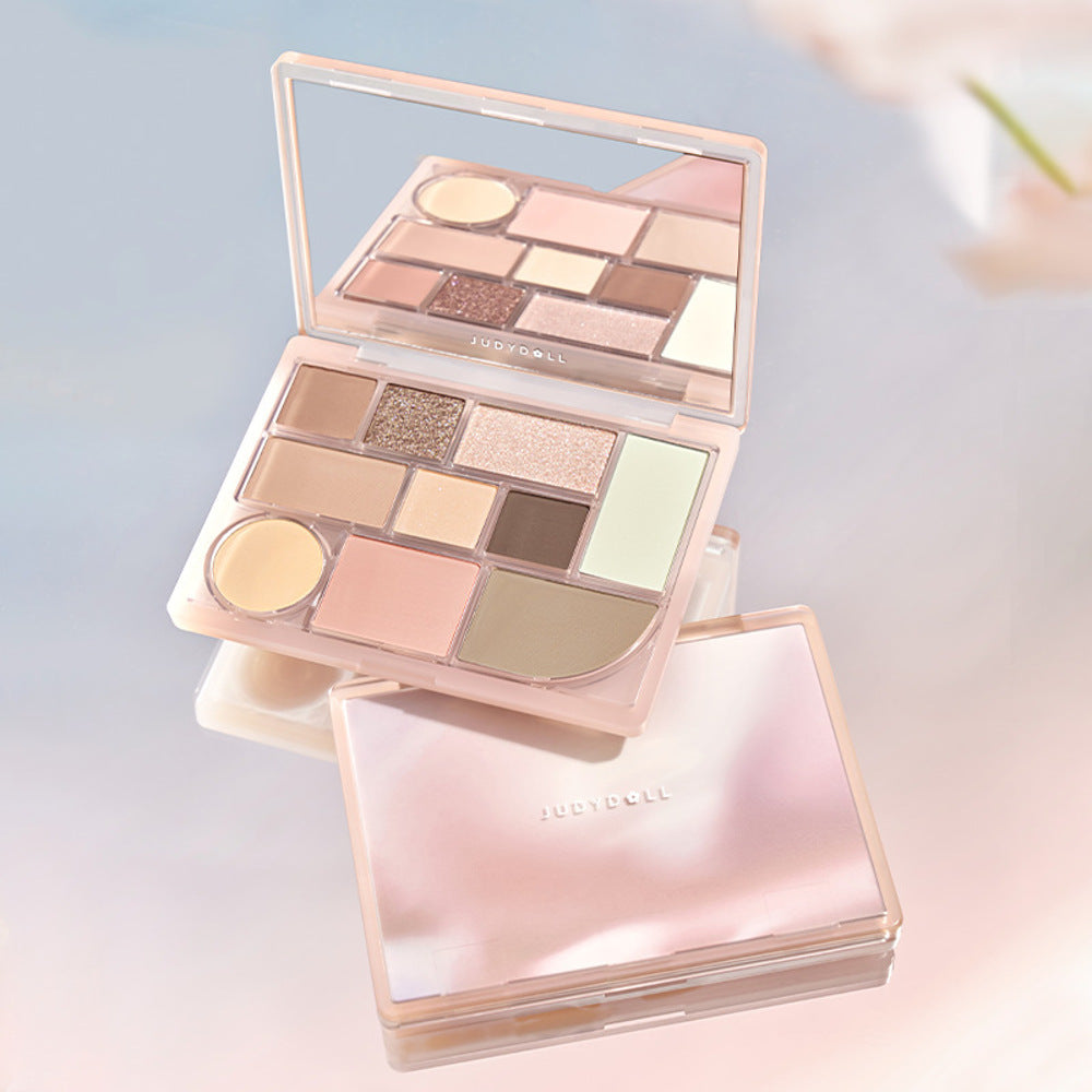 Judydoll-10-Color-All-in-One-Face-&-Eye-Palette-18.5g-–-4-Shades---Eyeshadow,-Blush,-Highlighter-&-Contour-in-One-3