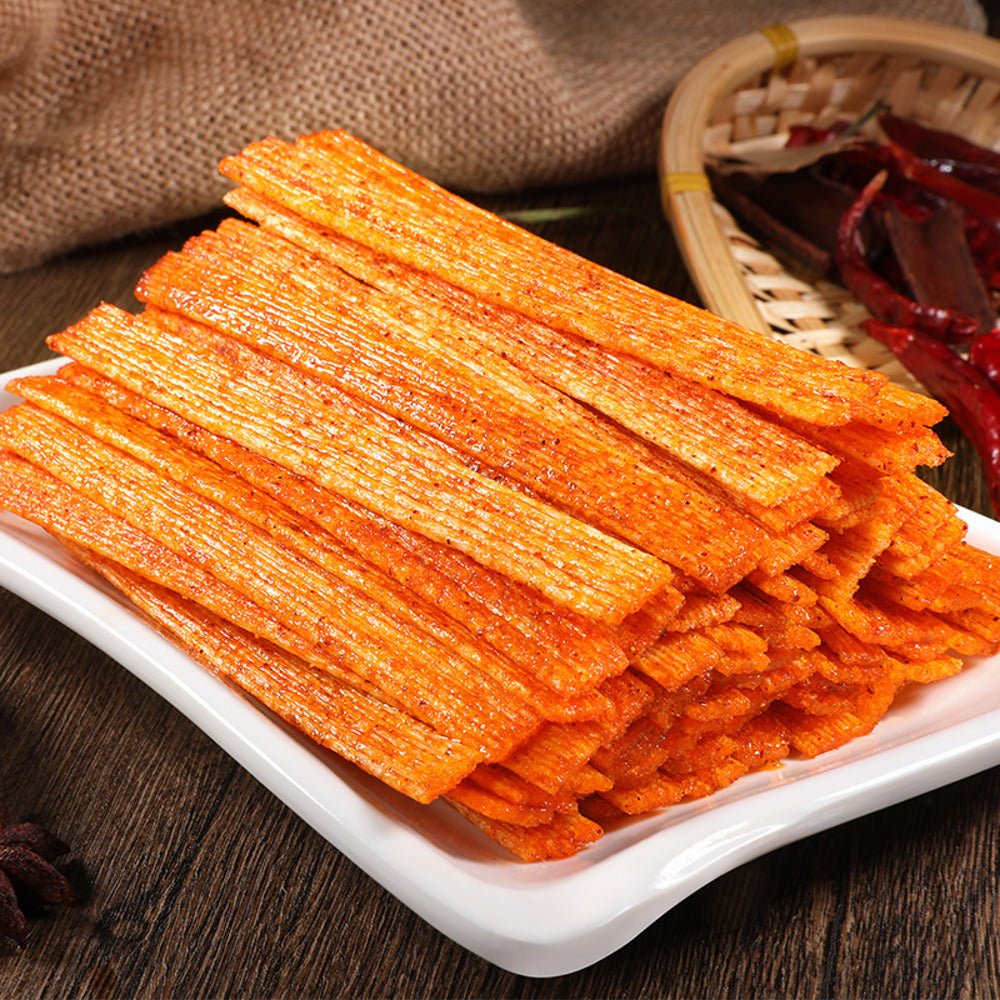 Xian-Ge-Spicy-Crispy-Strips-58g---Chinese-Latiao-Snack-3