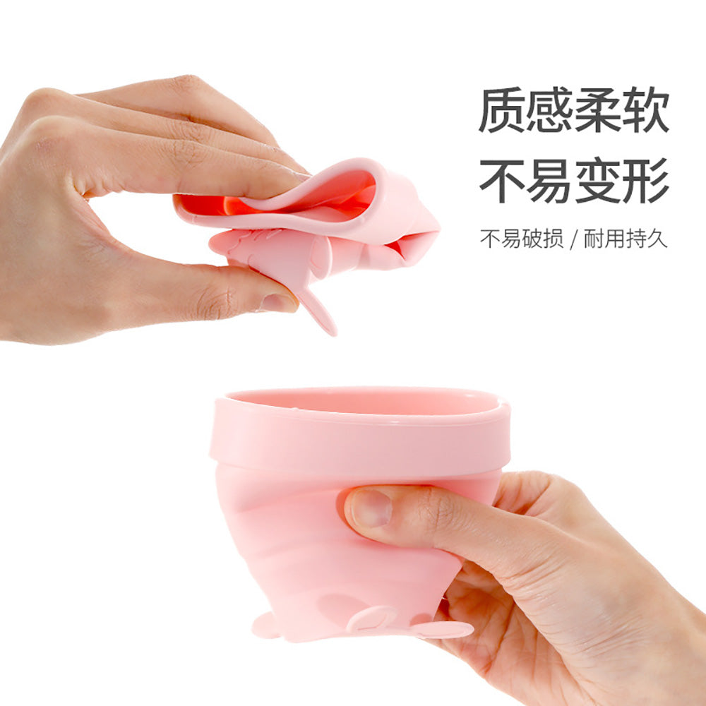FaSoLa-Travel-Foldable-Silicone-Cup---Jelly-Green,-Cute-Pet-Design-1