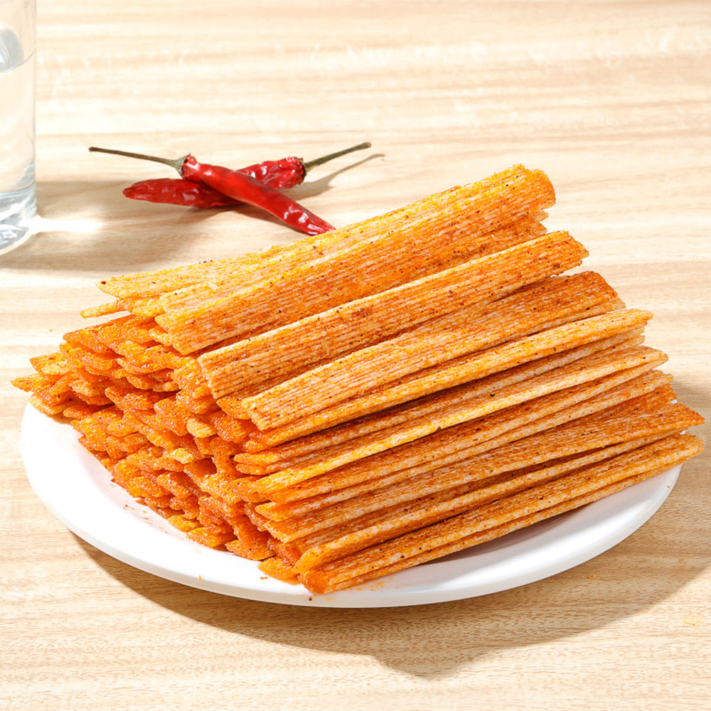 Xian-Ge-Spicy-Crispy-Strips-58g---Chinese-Latiao-Snack-4