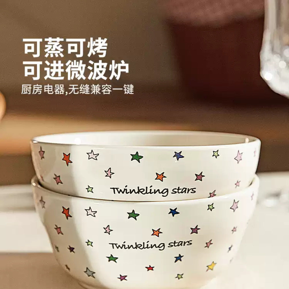 Modern-SweetHome-“Twinkling-Stars”-Porcelain-Bowl-5-Inch-(13.1-cm)-–-400-ml-Cereal/Rice/Dessert-Bowl-4