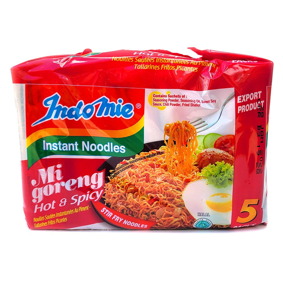 Indomie Mi Goreng Hot & Spicy Instant Noodles - 80g x 5 Packs [Limit 1 PP]