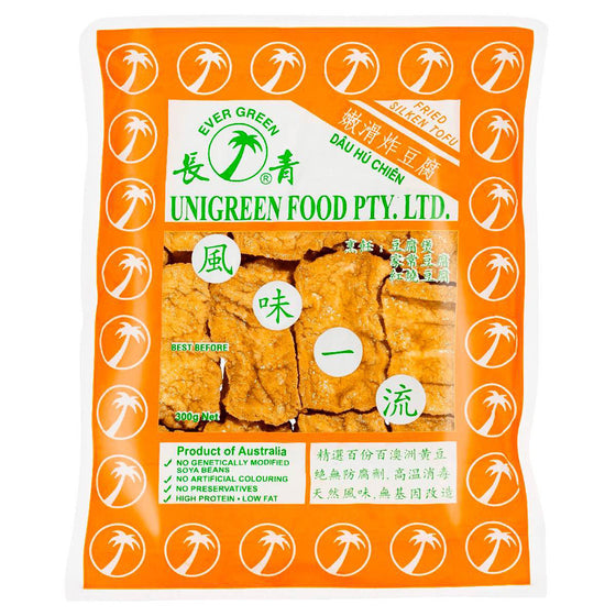 Đậu Hũ Lụa Chiên Ever Green 300 g – đậu chiên giòn mềm, giàu protein