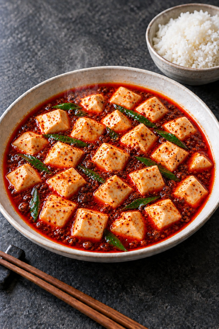 Mapo Tofu, the Chengdu Way, step 8: Serve hot