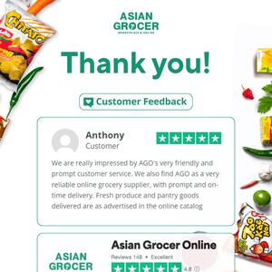 Real people, real stories! Anthony's experience with Asian Grocer is why we do what we do! ⭐️⭐️⭐️⭐️⭐️ 

'AGO's friendly and prompt customer service really stands out. They're not just reliable; they're on time, every time. The fresh produce and pantry goods I receive are exactly what I see online. Truly top-notch!' - Anthony 🛒

With a 4.8-star rating on Trustpilot from 148 reviews, we're committed to excellence. Thank you for trusting us with all your Asian grocery needs! 💚

📍Lower Ground of @littlesaigonplaza
🚗 Free underground parking via Kitchener Parade
🔗 Order Asian groceries online: www.asiangroceronline.com.au
🚚 Free delivery for orders over $150 

#AGMarketplace #AsianGrocerOnline #Bankstown #Sydney #AsianMarket #Asian #Supermarket #Quality #Affordable #AsianGroceries #EasyShopping #GreatValue #FreshMeat #Meat #Pork #Chicken #Beef #WagyuSpecial #Wagyu #MB89 #Discount #Special