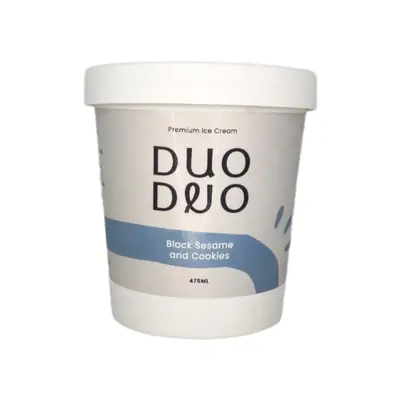 Duo Duo Ice Cream Black Sesame & Cookies 475ml