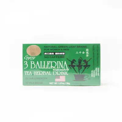 3 Ballerina Tea Extra Strength (12 Bags) 36g
