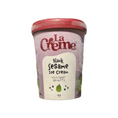 La Creme Black Sesame Ice Cream 1L