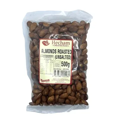 Hecham Almonds Roasted Unsalted 500g