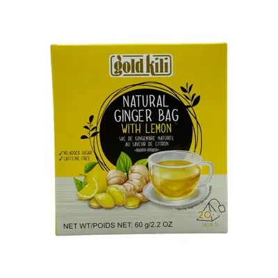 Gold Kili Instant Natural Ginger Tea Bag With Lemon 60g