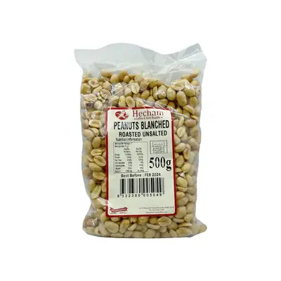 Hecham Peanuts Blanched Roasted Unsalted 500g