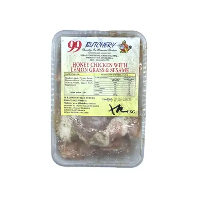99 Butchery Honey Chicken With Lemon Grass & Sesame (Spare Ribs) 1kg